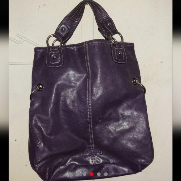 Nine west Purple deep purse with color pop dots interiors - Picture 4 of 6